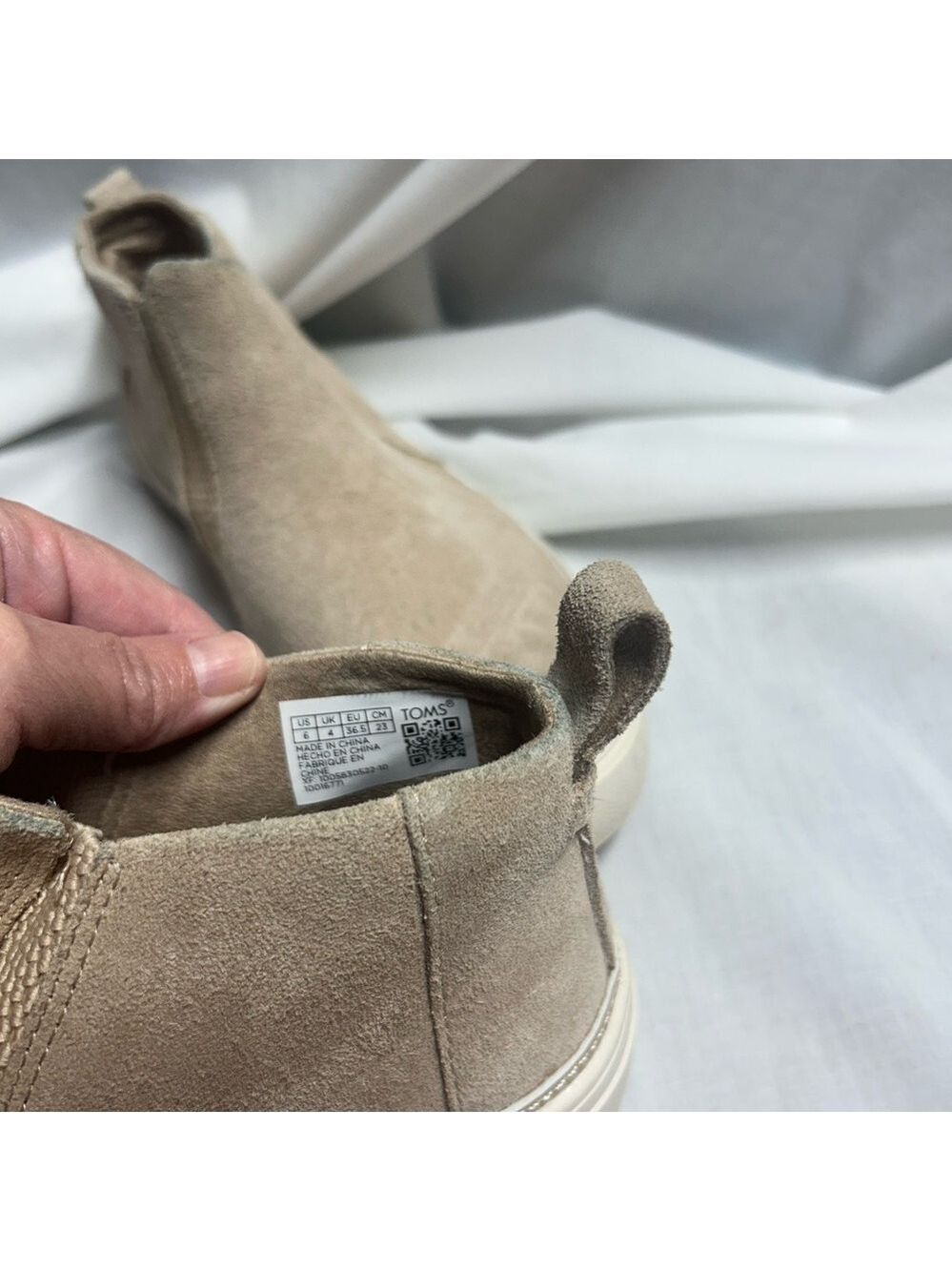 Toms Womens Bryce Beige Suede Slip On Shooties Shoes 6 - Picture 9 of 12
